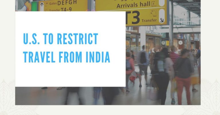 US restrict travels from India