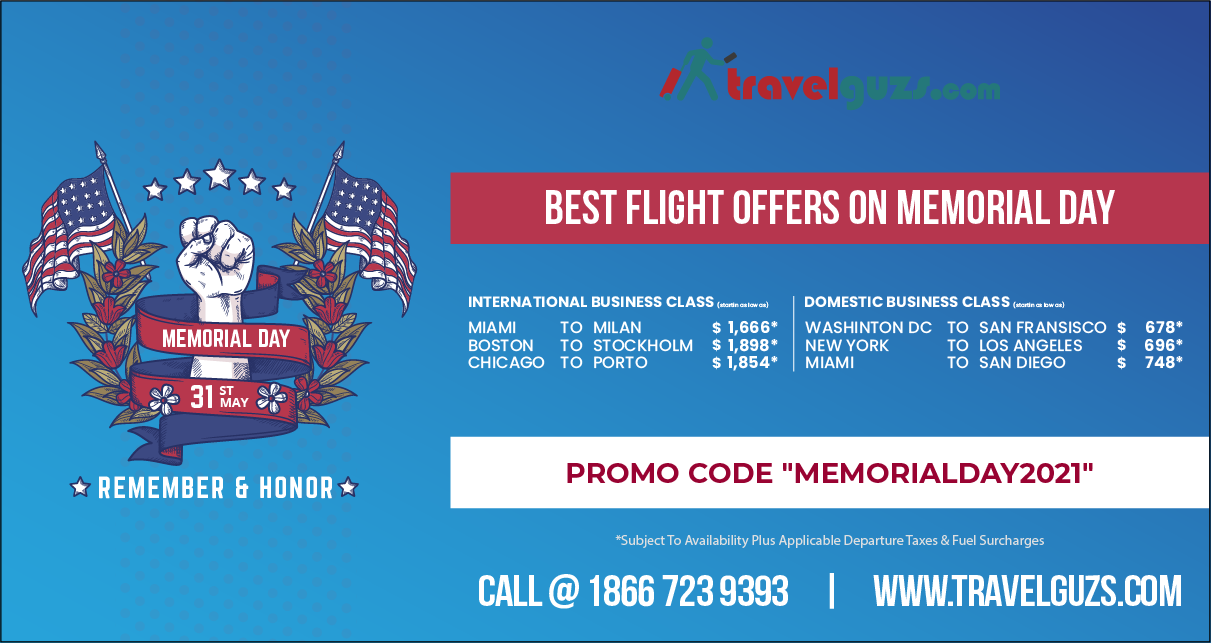 Special Flight Offers On Memorial Day weekend Getaways TravelGuzs